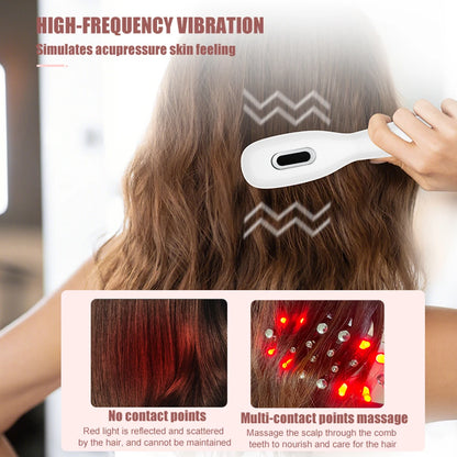 Elektrischer Haarwachstumskamm, Ölapplikator, rot, blau, LED, Vibrationskopf, Massagebürste, Kamm, EMS, stimuliert die Kopfhaut, Anti-Haarausfall